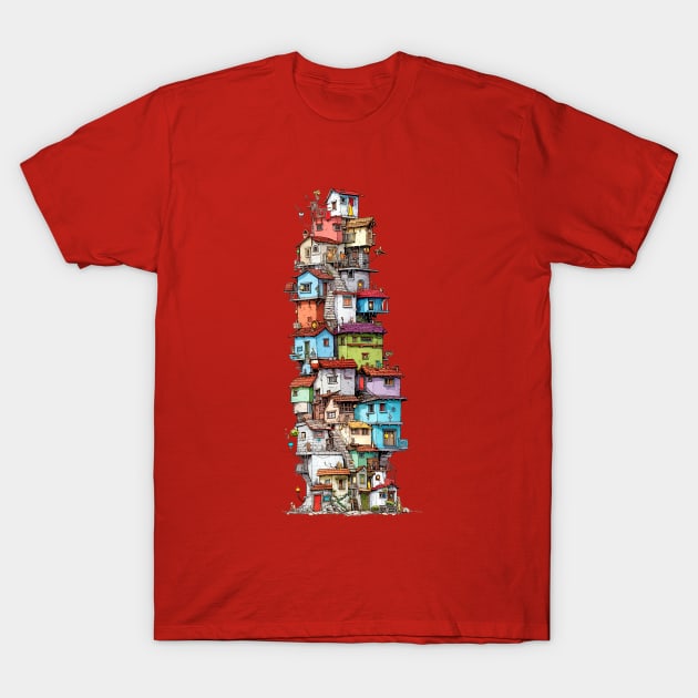 Little Beautiful Houses Cramped T-Shirt by enyeniarts